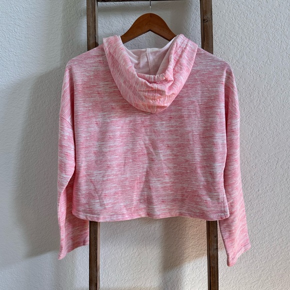 Soho Babe Pink White Cropped Hoodie Sz: Large - Picture 6 of 6